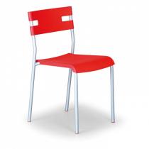 Plastová jídelní židle Lindy, červená