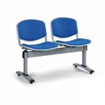 Čalouněné lavice do čekáren, 2-sedák, modrá