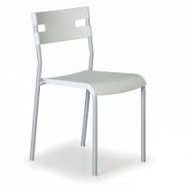 Plastová jídelní židle Lindy, bílá