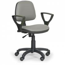 Pracovní židle Milano s područkami - permanentní kontakt, šedá