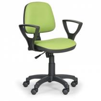 Pracovní židle Milano s područkami - permanentní kontakt, zelená