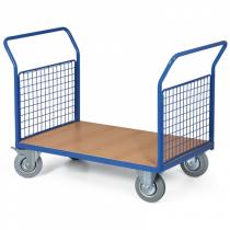 Plošinový vozík - 2 madla s drátěnou výplní, 1000x700 mm, 200 kg