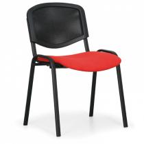Konferenční židle Viva Mesh - černé nohy, červená