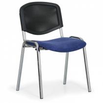 Konferenční židle Viva Mesh - chromované nohy, modrá