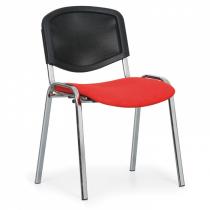 Konferenční židle Viva Mesh - chromované nohy, červená