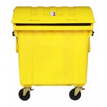 Plastový kontejner na odpady CLE 1100, žlutý