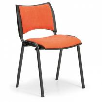 Konferenční židle SMART - černé nohy, bez područek, oranžová