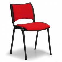 Konferenční židle SMART - černé nohy, bez područek, červená