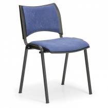 Konferenční židle SMART - černé nohy, bez područek, modrá