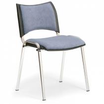 Konferenční židle SMART - chromované nohy, bez područek, šedá