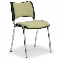 Konferenční židle SMART - chromované nohy, bez područek, zelená