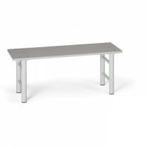 Šatní lavička, sedák - lamino, nohy šedé, 1500 mm
