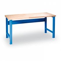 Dílenský stůl s pevným podnožím, 1500 x 685 x 840 mm, modrá