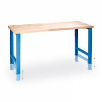 Dílenský stůl s výškově stavitelnými nohami, 1200 x 685 mm, modrá