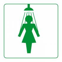 Samolepící fólie na dveře - Sprchy ženy