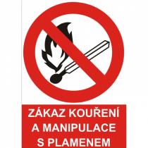 Zákaz kouření a manipulace s plamenem