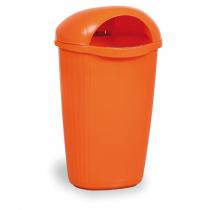 Venkovní odpadkový koš na sloupek DINOVA, oranžový