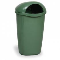 Venkovní odpadkový koš na sloupek DINOVA, tmavě zelený