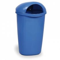 Venkovní odpadkový koš na sloupek DINOVA, modrý