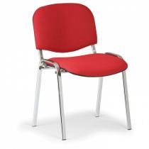 Konferenční židle VIVA - chromované nohy, červená