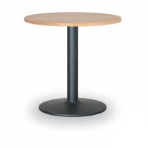 Konferenční stolek Zeus II, kruh 600 mm, černá podnož, deska buk