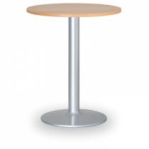 Konferenční stolek Filip II, kruh 800 mm, šedá podnož, deska buk