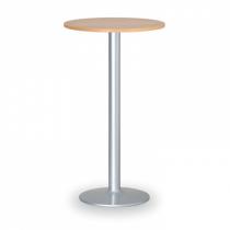 Koktejlový stůl Olympo II, kruh 600 mm, šedá podnož, deska buk