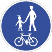 Dopravní značka - Stezka pro chodce a cyklisty (C9a)