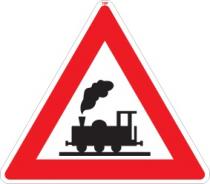 Dopravní značka - Železniční přejezd bez závor (A30)