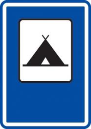 Dopravní značka - Tábořiště pro stany (IJ14a)
