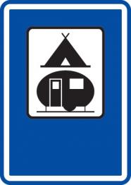 Dopravní značka - Tábořiště pro stany a obytné přívěsy (IJ14c)
