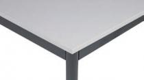 Stůl do jídelny, tmavěšedá konstrukce, 800 x 800 mm, šedá