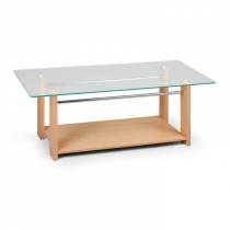 Konfereční stolek se sklem WOODGLASS, široký