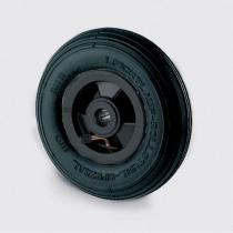 Samostatné kolo s duší 200 mm, plastový disk, černé pneu
