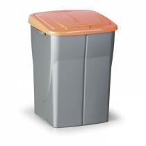Odpadkový koš (š x h x v): 37 x 36,5 x 51,5 cm, 45 l, víko: oranžové