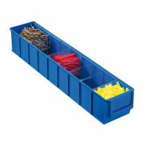 Plastový regálový box ShelfBox, 91 x 500 x 81 mm, modrý