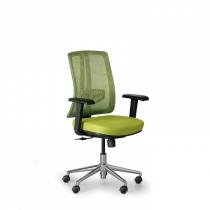 Kancelářská židle Human, černá/zelená, hliníkový kříž