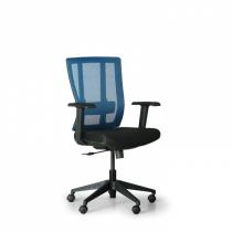 Kancelářská židle Met, černá/modrá