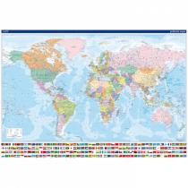 Svět - politická mapa, hliníkový rám