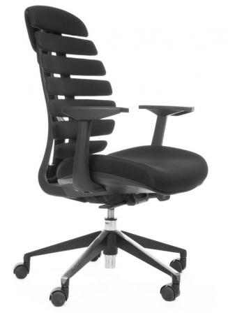 Kancelářská židle Node Kancelářská židle FISH BONES černý plast, černá látka TW11