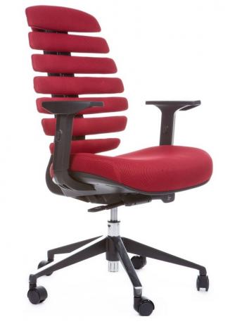 Kancelářská židle Node Kancelářská židle FISH BONES černý plast, vínová látka TW13