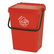 Plastový odpadkový koš, červený, 35 l