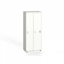 Kancelářská skříň s zasouvacími dveřmi, 1781x800x420 mm, bílá