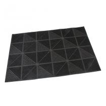  Gumová vstupní kartáčová rohož Triangles - 60 x 40 x 0,7 cm