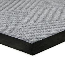 Šedá textilní gumová čistící vstupní rohož FLOMA Crossing Lines - délka 45 cm, šířka 75 cm a výška 1 cm