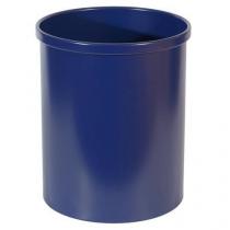  Kovový odpadkový koš Tube, objem 15 l, modrý