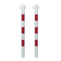  Pevné kovové zahrazovací sloupky Kit, výška 95 cm, 2 ks, bílé/červené