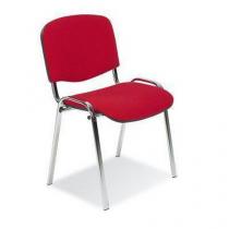  Konferenční židle Manutan ISO Chrom, červená