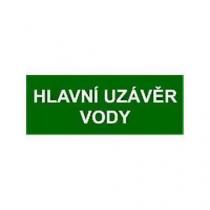  Informační bezpečnostní tabulka - Hlavní uzávěr vody, samolepicí fólie