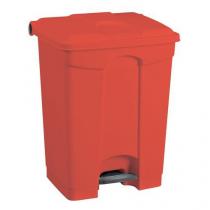  Plastový odpadkový koš Manutan, objem 45 l, červený